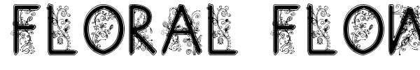 Floral Flower font preview